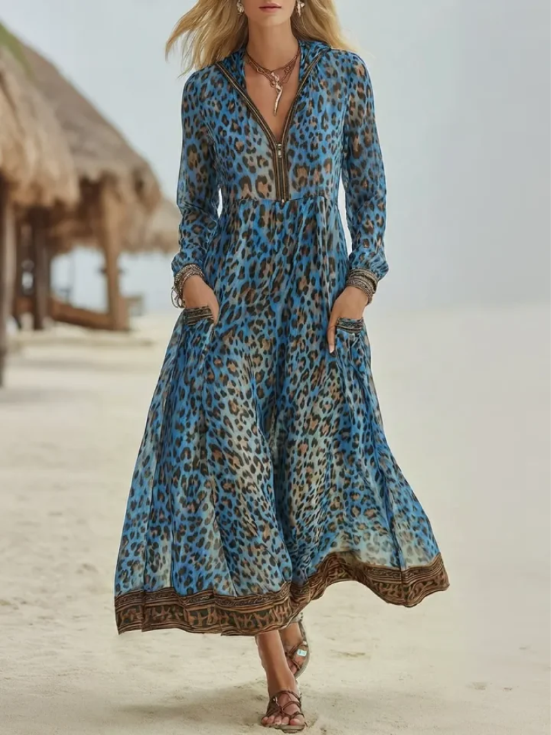 Yethrika - Stylisches Kleid Mit Reißverschluss