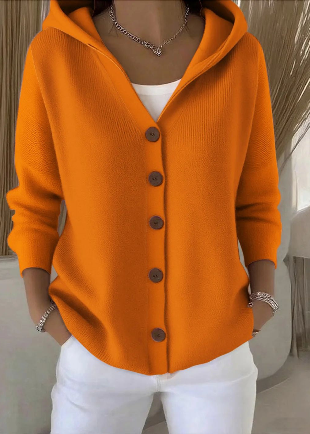 Kaley - Eleganter Strickjacke Mit Langen Ärmeln