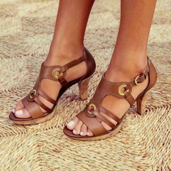 Rozenn – Sandalen Mit Hohen Absätzen Und Fesselriemchen