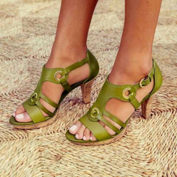 Rozenn – Sandalen Mit Hohen Absätzen Und Fesselriemchen