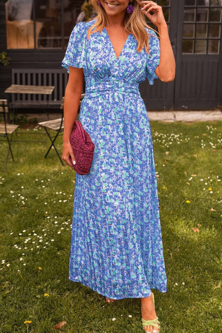 Capucine – Elegantes Langes Kleid Mit Blumen