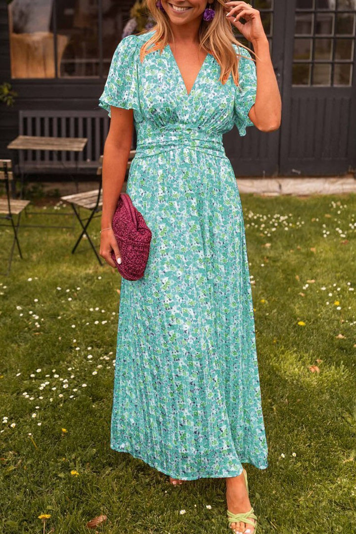 Capucine – Elegantes Langes Kleid Mit Blumen