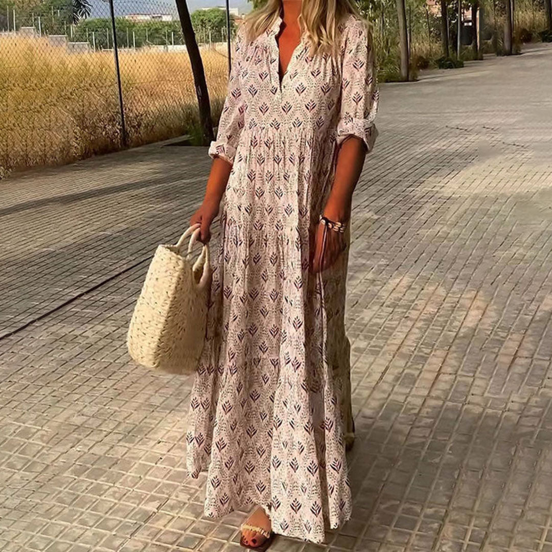 Kadence – Boho Print Langarmkleid