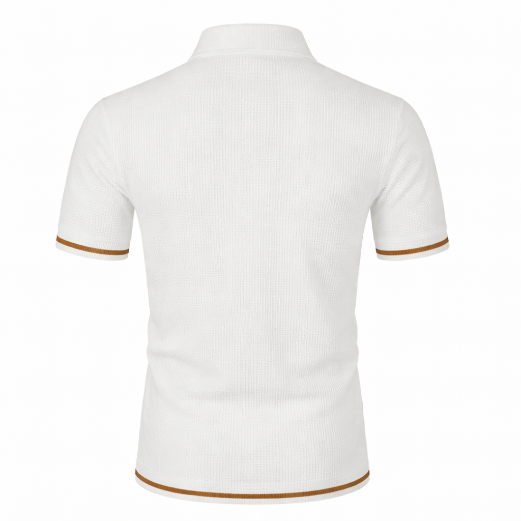 Arsen - Short Sleeve Textured Polo Shirt
