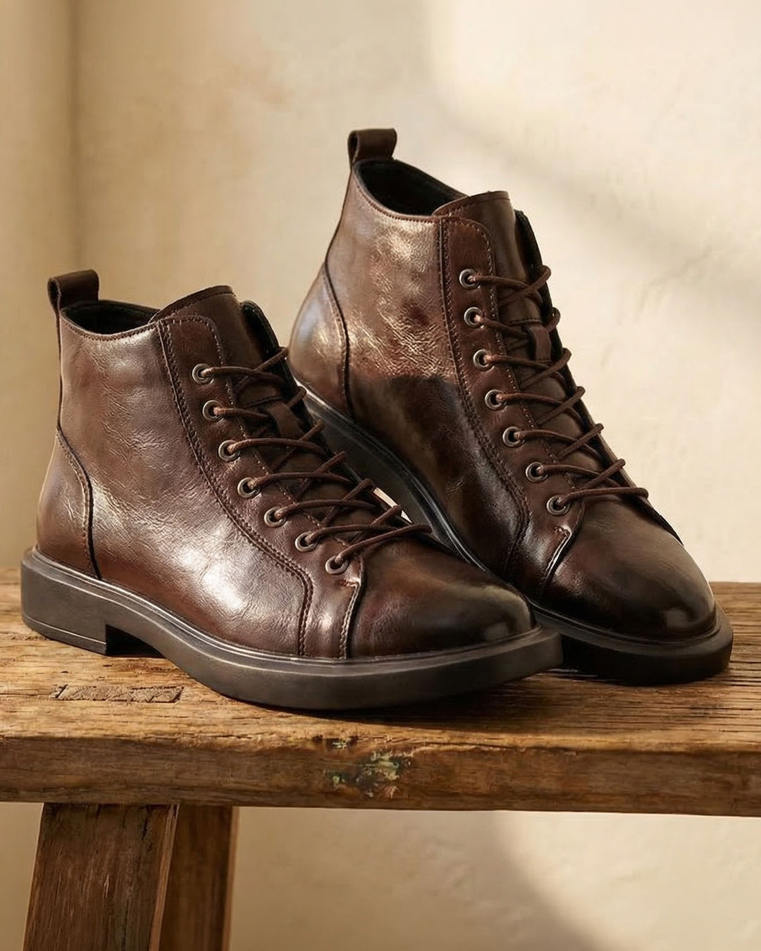 Kervens – Schnürstiefel Aus Leder