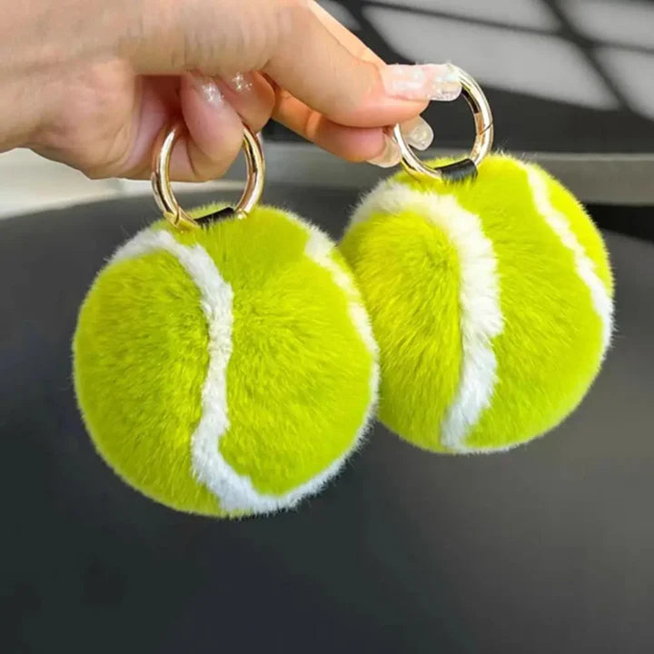 Tennisball-Schlüsselanhänger Aus Plüsch