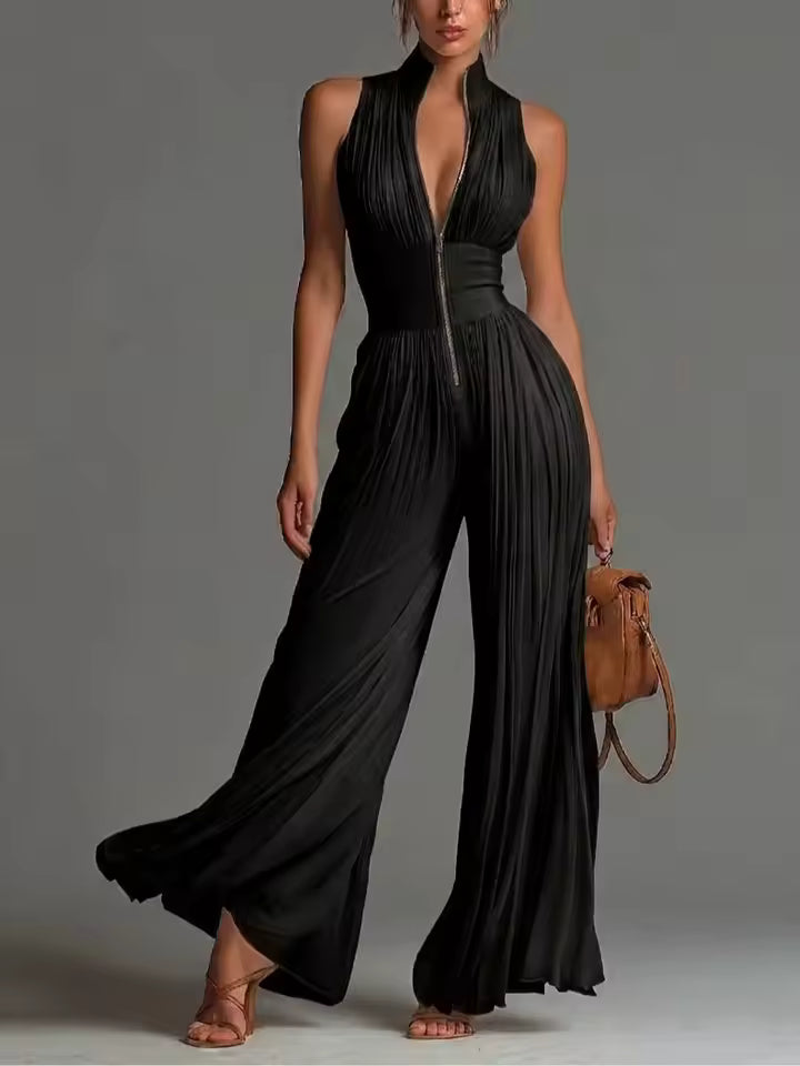 Perrine - Jumpsuit Aus Plissiertem Chiffon