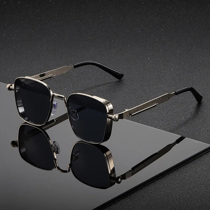 ModernGlare – Quadratische Sonnenbrille im Steampunk-Stil
