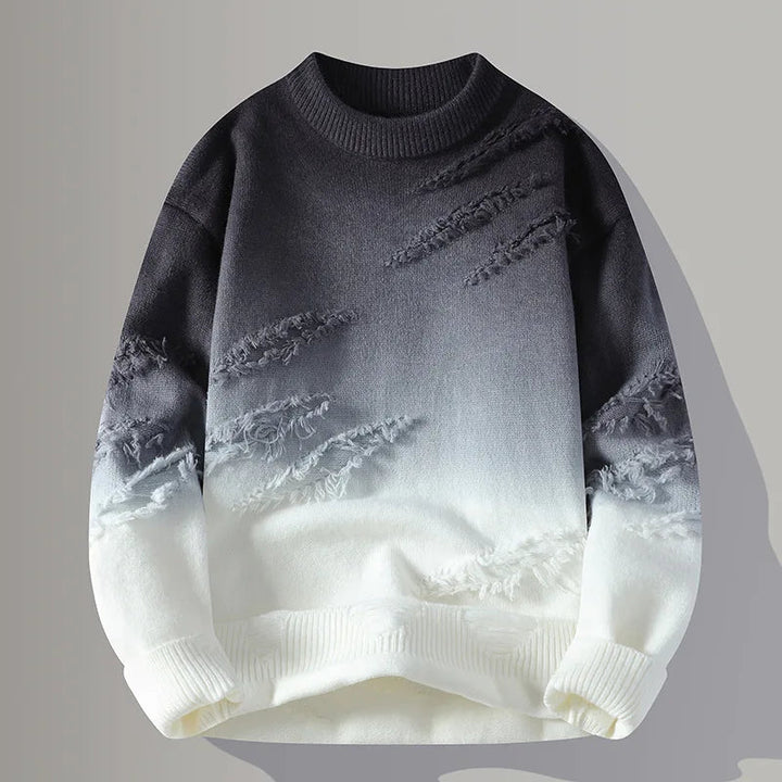 Jindrich – Langärmeliger Pullover Mit Ausgefransten Schatten