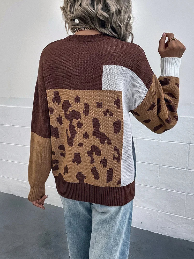 Katren – Strickpullover Mit Leopardenmuster