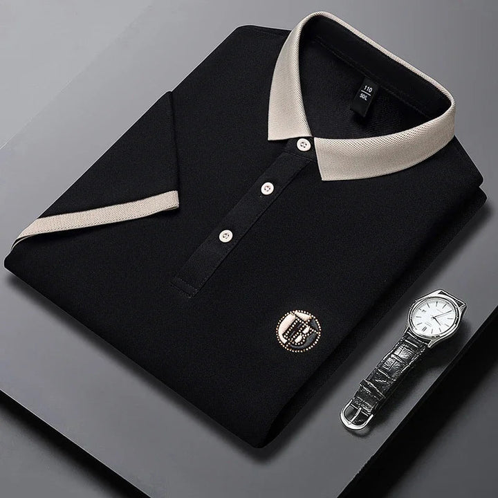 Angan – Elegantes Zweifarbiges Polohemd