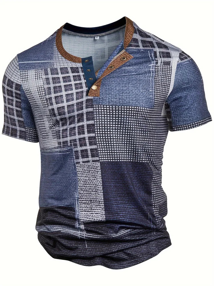 Edson - Stilvolles Hemd mit Patchwork Druck