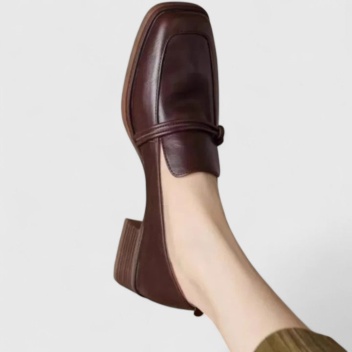Esmer – Loafer mit Eckiger Zehenpartie Und Blockabsatz