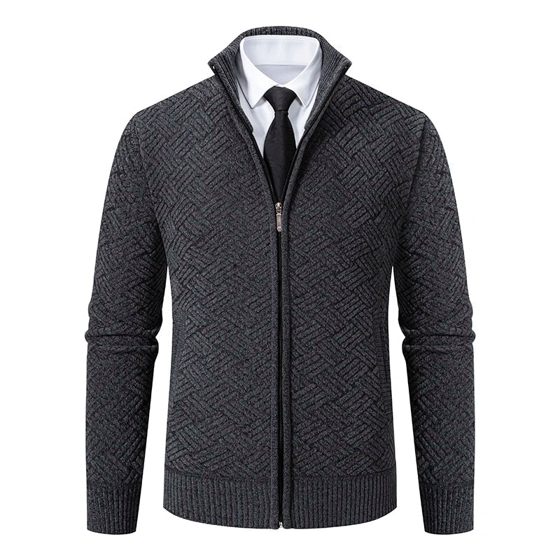 Guilherme – Grobstrickjacke Mit Reißverschluss