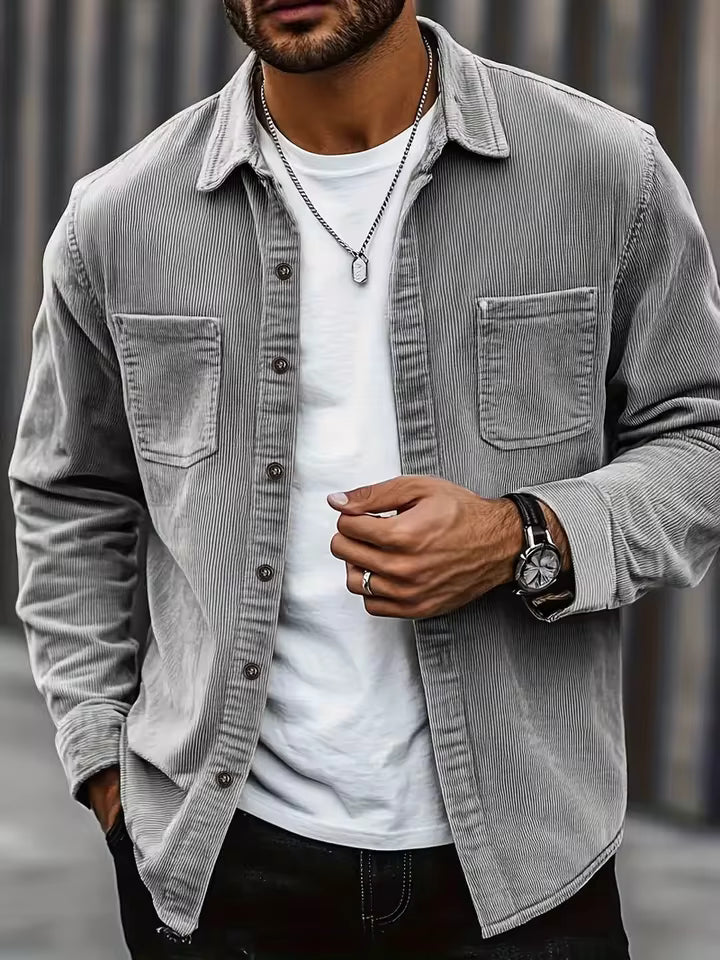 Niroshan - Langärmliges Overshirt Aus Cord