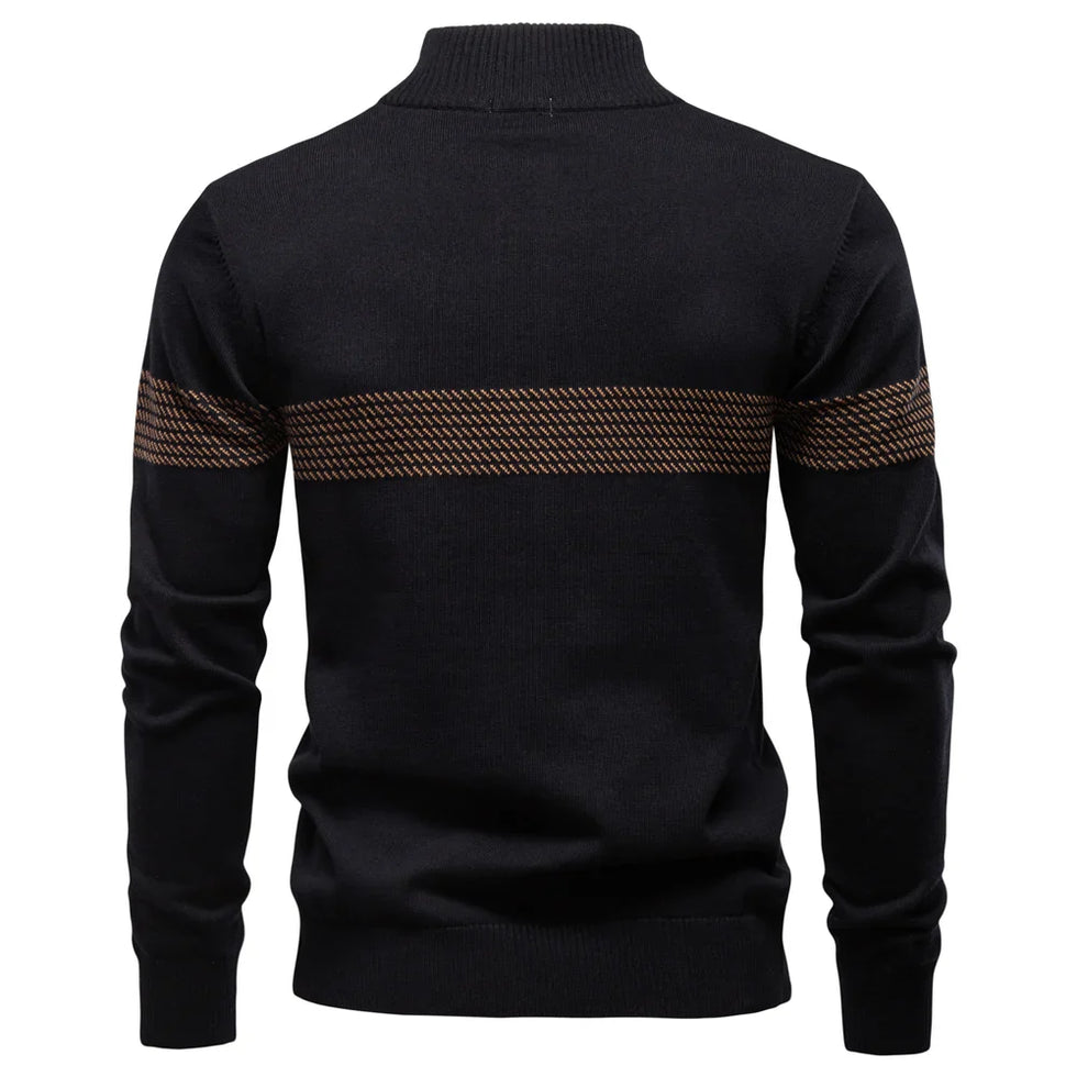 Amitai - Klassischer Strick Pullover Mit Halbem Reißverschluss