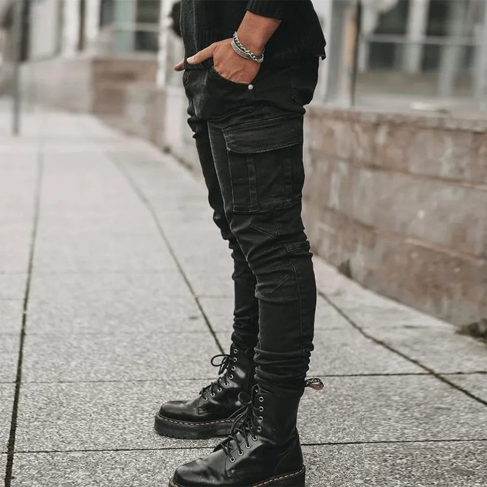 Mondriaan – Elastische Jeans Mit Mehreren Taschen
