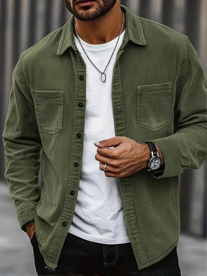 Niroshan - Langärmliges Overshirt Aus Cord