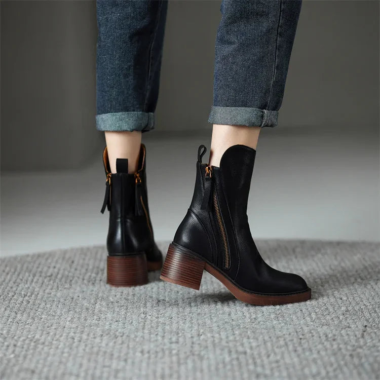 Marcy - Elegante Stiefeletten mit Blockabsatz