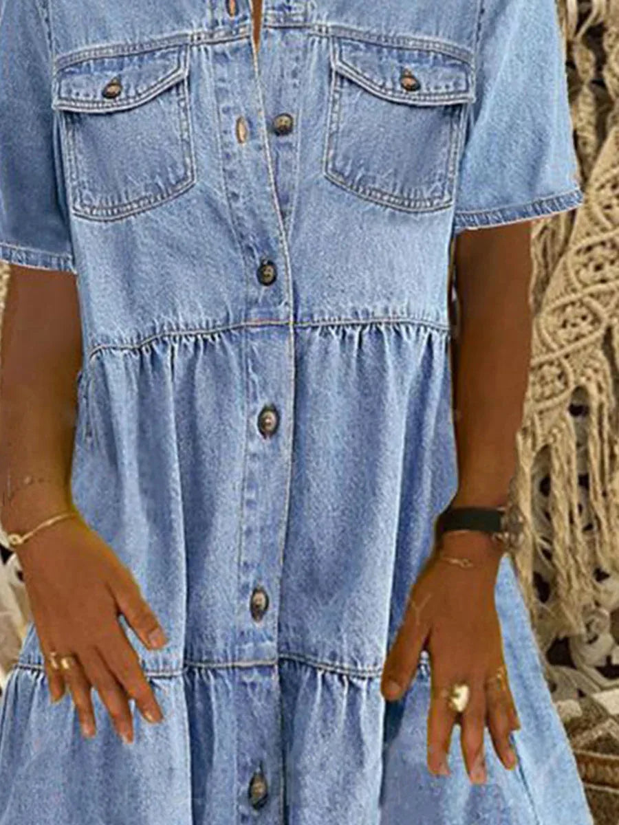 Ludmiła – Boho Kleid aus Denim