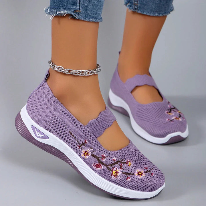 Fajon – Bequeme Turnschuhe Mit Blumenstickerei