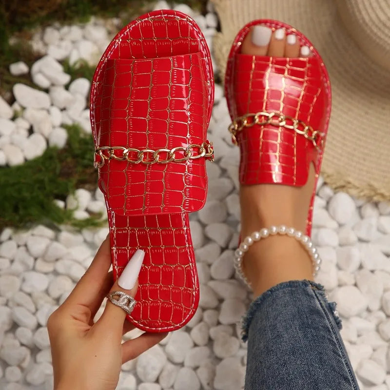 Klavdiya - Sandalen Mit Kette