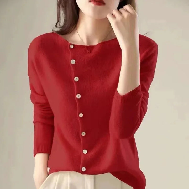 Huerta – Eleganter Strick Strickjacke Mit Knöpfen