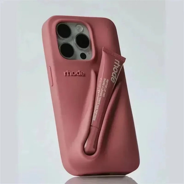 LuxeLoop – iPhone-Silikonhülle mit Lippenstifthalter