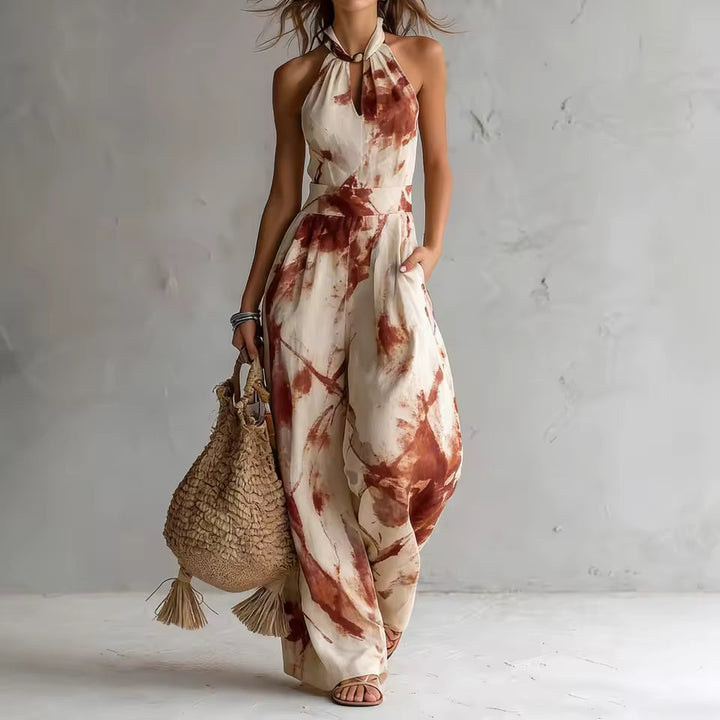 Symia – Eleganter Overall Mit Kunstvollem Drucken