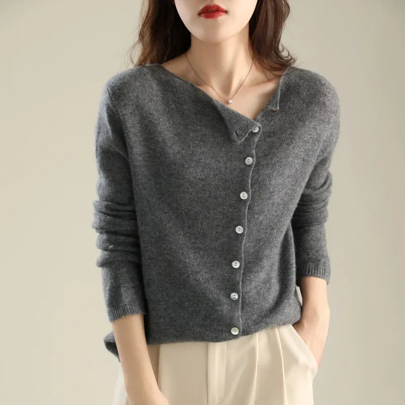 Huerta – Eleganter Strick Strickjacke Mit Knöpfen