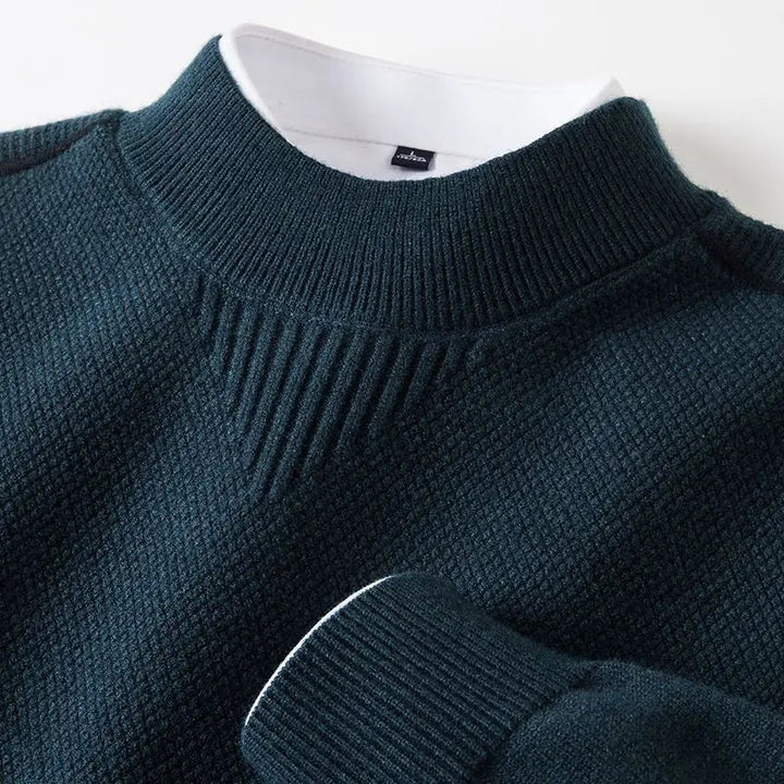 Jaison – Pullover mit strukturiertem Strick und Rundhalsausschnitt