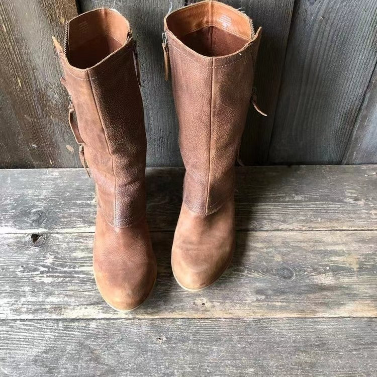 Lulia – Leder Stiefeletten Mt seitlichem Reißverschluss