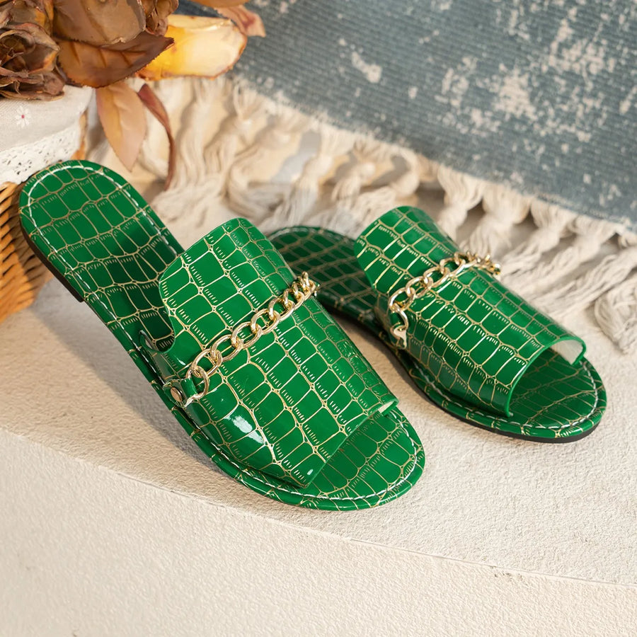 Klavdiya - Sandalen Mit Kette