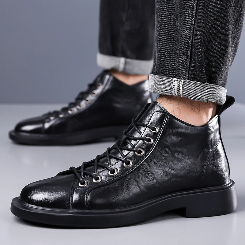 Ailton - Leder Schnürstiefel