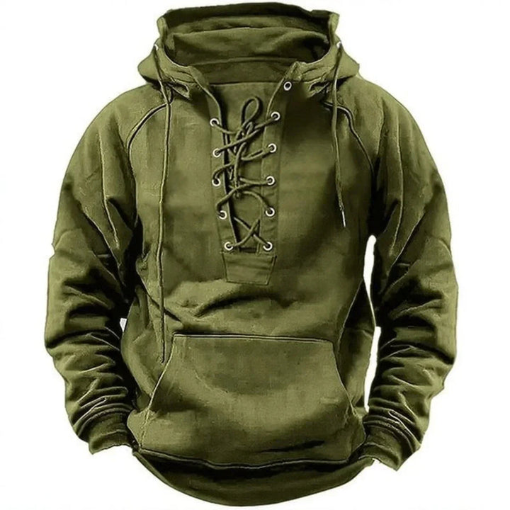 Ronan – Lässiger Kapuzenpullover Mit Schnürung Und Langen Ärmeln