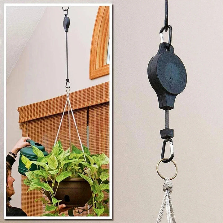 LiftBloom – Verstellbare Hängekorb Rolle Für Blumen