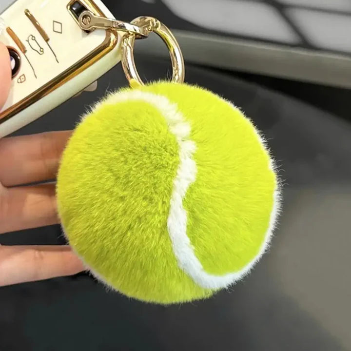 Tennisball-Schlüsselanhänger Aus Plüsch