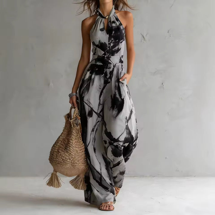 Symia – Eleganter Overall Mit Kunstvollem Drucken