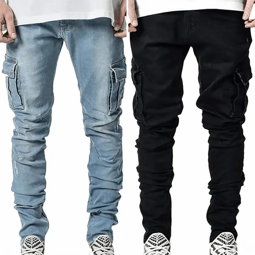 Mondriaan – Elastische Jeans Mit Mehreren Taschen