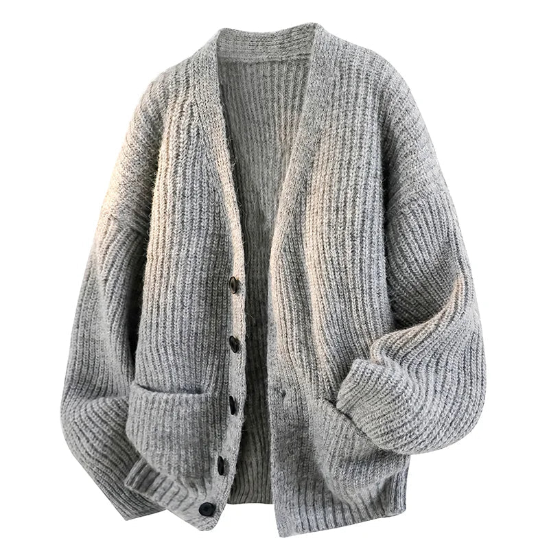 Soumaila - Locker Sitzende Strick Jacke Mit V-Ausschnitt