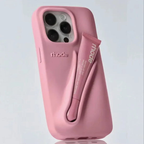 LuxeLoop – iPhone-Silikonhülle mit Lippenstifthalter