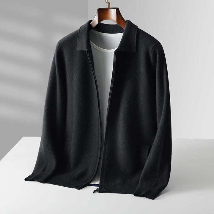 Quinton – Kaschmir Strickjacke Mit Reißverschluss