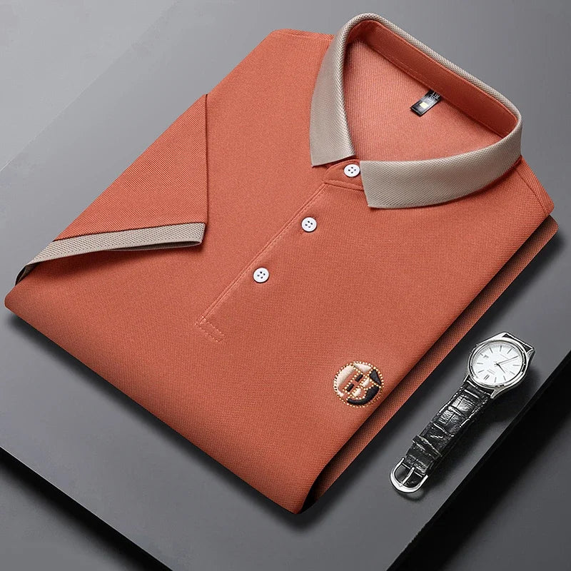 Angan – Elegantes Zweifarbiges Polohemd