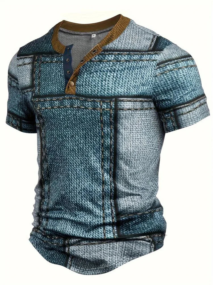 Edson - Stilvolles Hemd mit Patchwork Druck