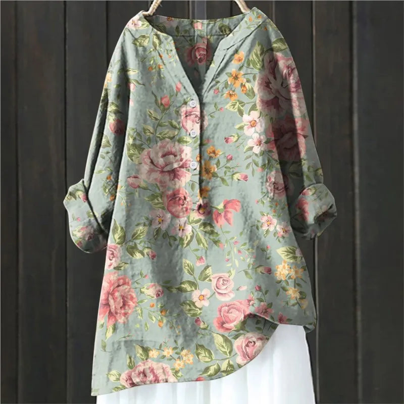 Jovita - Bluse Mit Blumendruck