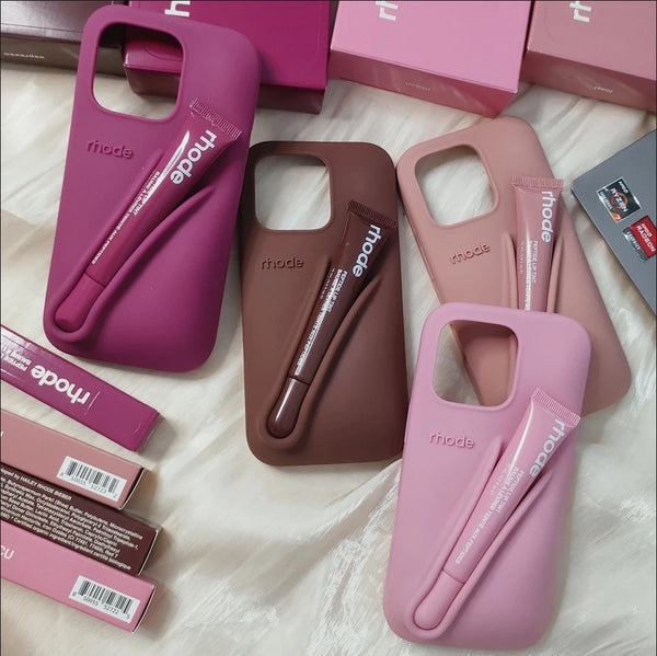 LuxeLoop – iPhone-Silikonhülle mit Lippenstifthalter