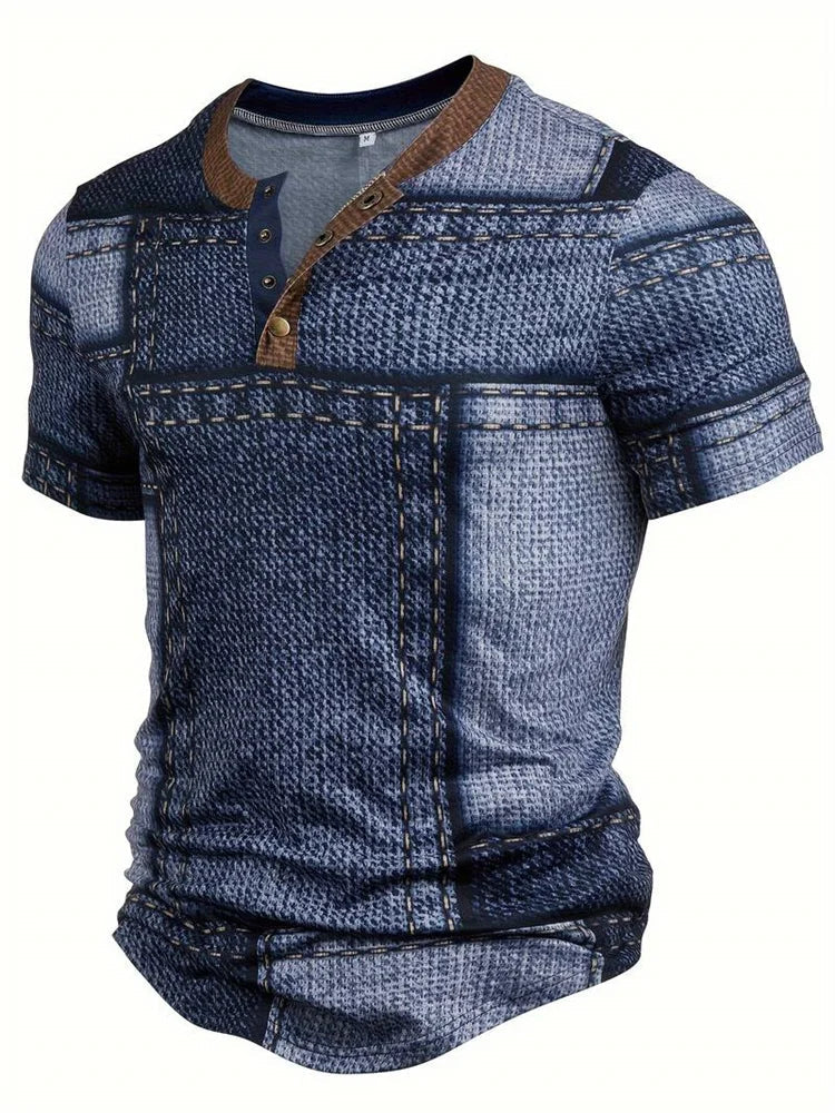 Edson - Stilvolles Hemd mit Patchwork Druck