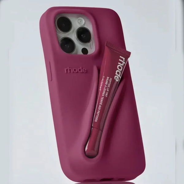 LuxeLoop – iPhone-Silikonhülle mit Lippenstifthalter
