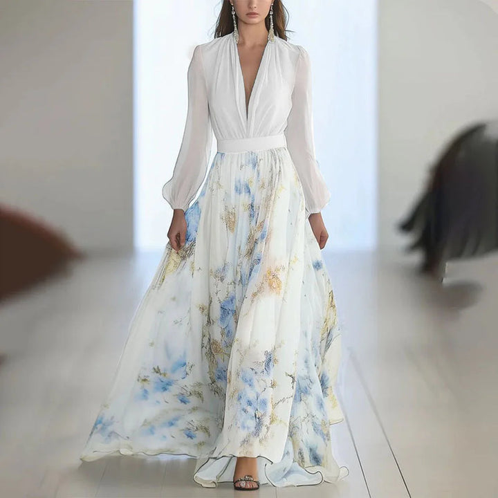 Zdravka – Maxi Kleid Mit Blumen Muster