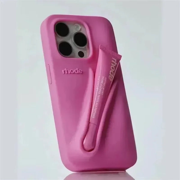 LuxeLoop – iPhone-Silikonhülle mit Lippenstifthalter